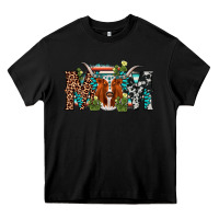 Black longhorn mom Heavy Core Tee - AdoDesignShop