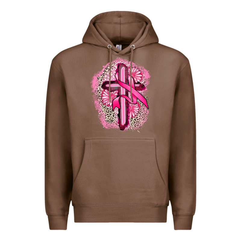 Breast Cancer Cross Premium Hoodie by FaDigitalArtStudio | Teevron