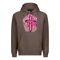 Coffee breast cancer cross Premium Hoodie - FaDigitalArtStudio