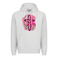 Dove Grey breast cancer cross Premium Hoodie - FaDigitalArtStudio