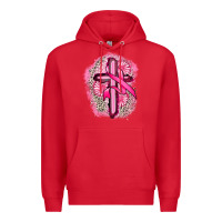 Red breast cancer cross Premium Hoodie - FaDigitalArtStudio