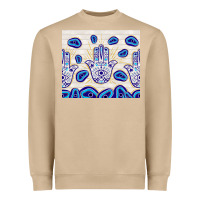 Mushroom evil eyes with white wooden pattern Heavyweight Sweatshirt - TumblerDesignByShophia