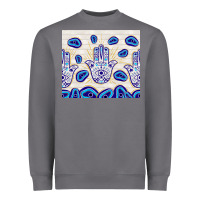 Storm evil eyes with white wooden pattern Heavyweight Sweatshirt - TumblerDesignByShophia