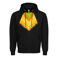 Black mexican poncho fa element Zipper Hoodie - FaDigitalArtStudio