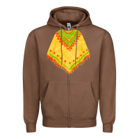 Chestnut mexican poncho fa element Zipper Hoodie - FaDigitalArtStudio