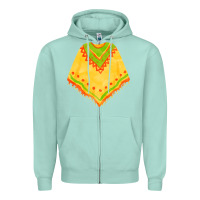 Seafoam mexican poncho fa element Zipper Hoodie - FaDigitalArtStudio