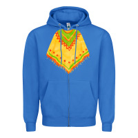 Mexican Poncho Fa Element Zipper Hoodie | Teevron
