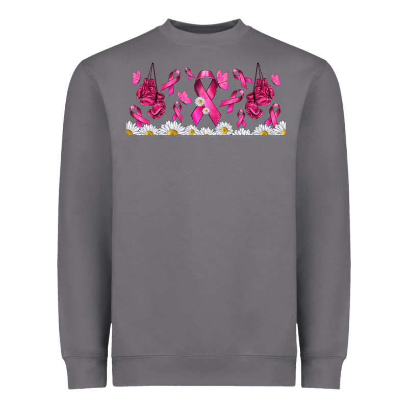 Cancer Ribbon With Daisy Heavyweight Sweatshirt by TumblerDesignByShophia | Teevron