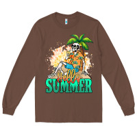 Chestnut Hello summer skeleton Long Sleeve Tee - NancyCooperArtShop