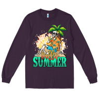Plum Hello summer skeleton Long Sleeve Tee - NancyCooperArtShop