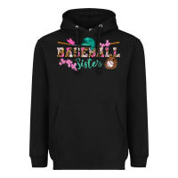 Black baseball sister Heavyweight Hoodie - BundleAndBundleShop