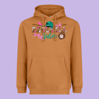 Baseball Sister Heavyweight Hoodie Designed By Bundleandbundleshop