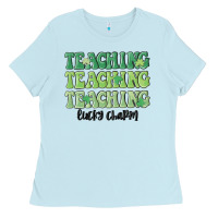 Baby Blue teaching lucky charm Ladies Tee - MaliasSmallBusiness