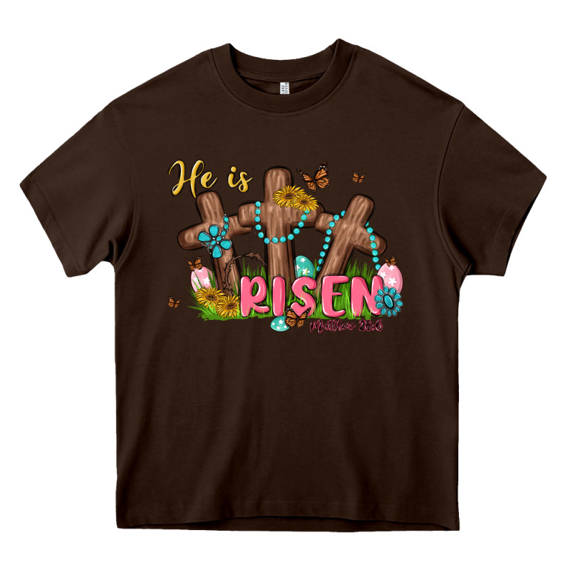 He Is Risen Heavy Core Tee by MaliasSmallBusiness | Teevron