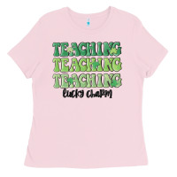 Bubblegum Pink teaching lucky charm Ladies Tee - MaliasSmallBusiness