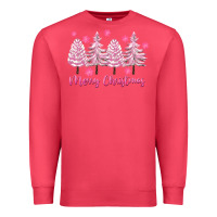 Cardinal Merry Christmas Trees Premium Sweatshirt - FaDigitalArtStudio