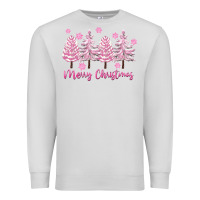 Dove Grey Merry Christmas Trees Premium Sweatshirt - FaDigitalArtStudio