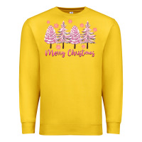 Lemon Merry Christmas Trees Premium Sweatshirt - FaDigitalArtStudio