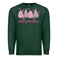 Sports Green Merry Christmas Trees Premium Sweatshirt - FaDigitalArtStudio