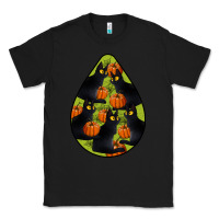Black Black Cat Halloween Teardrop Classic Tee - LillyAllenDesigns