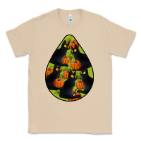 Mushroom Black Cat Halloween Teardrop Classic Tee - LillyAllenDesigns