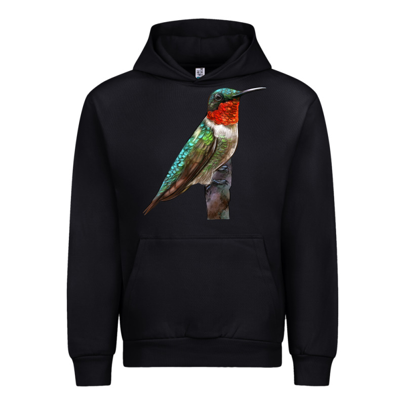 Ruby Throated Hummingbird Bird Urban Hoodie by LillyAllenDesigns | Teevron
