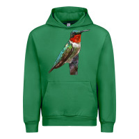 Emerald Ruby Throated Hummingbird Bird Urban Hoodie - LillyAllenDesigns