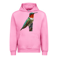 Fuchsia Pink Ruby Throated Hummingbird Bird Urban Hoodie - LillyAllenDesigns