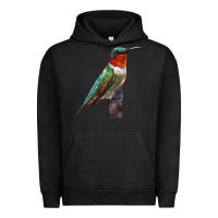 Pigment Black Ruby Throated Hummingbird Bird Urban Hoodie - LillyAllenDesigns