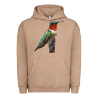 Pigment Burro Ruby Throated Hummingbird Bird Urban Hoodie - LillyAllenDesigns