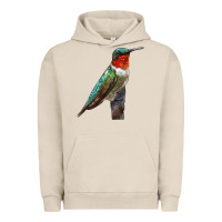 Pigment French Oak Ruby Throated Hummingbird Bird Urban Hoodie - LillyAllenDesigns