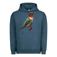 Pigment Midnight Navy Ruby Throated Hummingbird Bird Urban Hoodie - LillyAllenDesigns