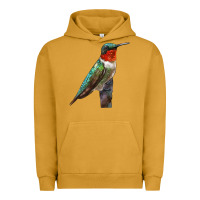 Pigment Peanut Butter Ruby Throated Hummingbird Bird Urban Hoodie - LillyAllenDesigns