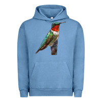 Pigment Pebble Blue Ruby Throated Hummingbird Bird Urban Hoodie - LillyAllenDesigns