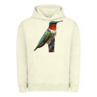 Pigment Pistachio Ruby Throated Hummingbird Bird Urban Hoodie - LillyAllenDesigns