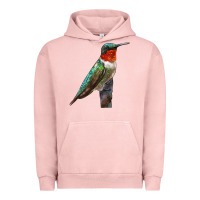 Pigment Salmon Ruby Throated Hummingbird Bird Urban Hoodie - LillyAllenDesigns
