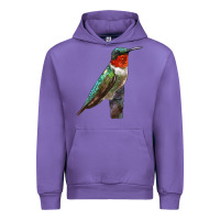 Tulip Ruby Throated Hummingbird Bird Urban Hoodie - LillyAllenDesigns
