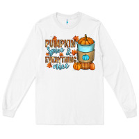 White Pumpkin spice and everything nice Long Sleeve Tee - RanaPortraitStore