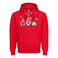Red valentine's day gnomes Zipper Hoodie - OliviaCreatesArt