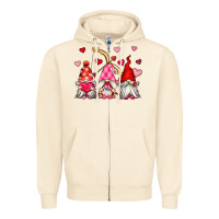 Sandshell valentine's day gnomes Zipper Hoodie - OliviaCreatesArt