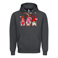 Smoke valentine's day gnomes Zipper Hoodie - OliviaCreatesArt