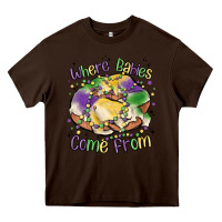 Chocolate Brown where babies come from Heavy Core Tee - MaliasSmallBusiness