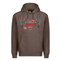 Coffee Happy Valentine's Day skeleton hands Premium Hoodie - FaDigitalArtStudio