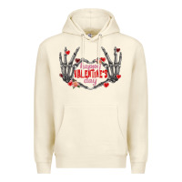 Sandshell Happy Valentine's Day skeleton hands Premium Hoodie - FaDigitalArtStudio