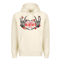 Tofu Happy Valentine's Day skeleton hands Premium Hoodie - FaDigitalArtStudio