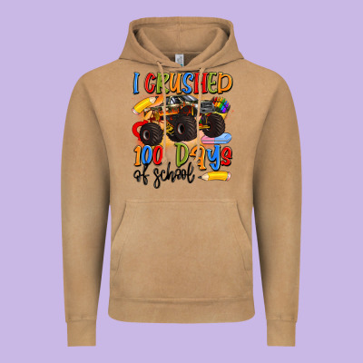 I Crushed 100 Days Of School Vintage Hoodie Designed By Artiststas