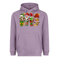 Lavender christmas coffee cups gnomies Heavyweight Hoodie - FaDigitalArtStudio