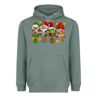 Sage christmas coffee cups gnomies Heavyweight Hoodie - FaDigitalArtStudio
