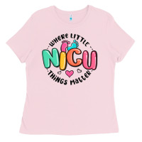 Bubblegum Pink nicu where little things matter Ladies Tee - MaliasSmallBusiness