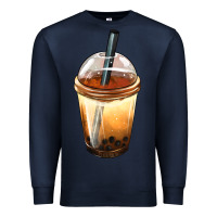 Navy Bobba cup Premium Sweatshirt - FaDigitalArtStudio